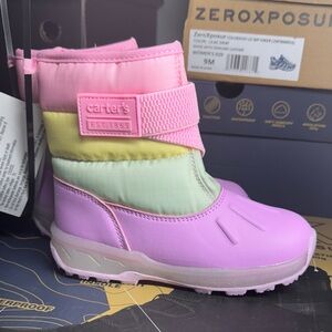 Carter's Pink and Green Snow Boots